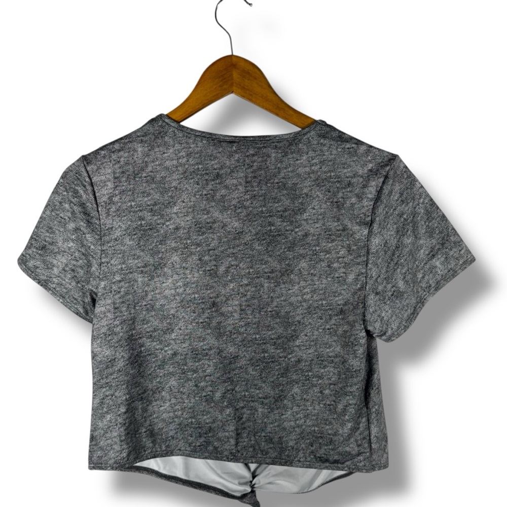 Beth Richards x FP Knot Swim Tee Rash Guard, Grey Heather, Size Medium - Picture 15 of 15